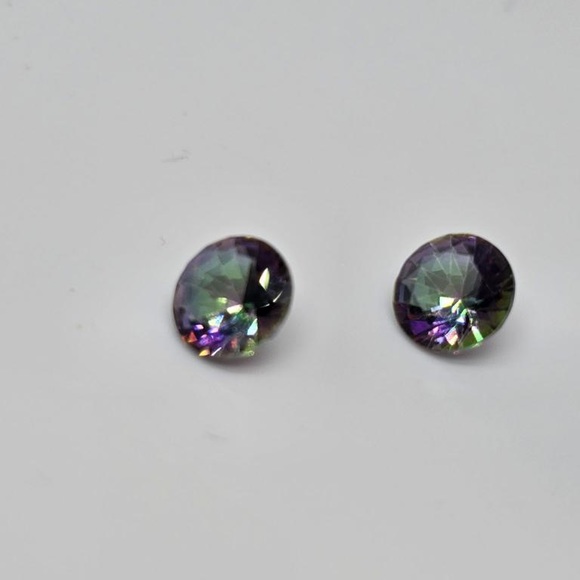 Mystic Topaz Round Gemstone Pairs 3.02 cts - Picture 2 of 5